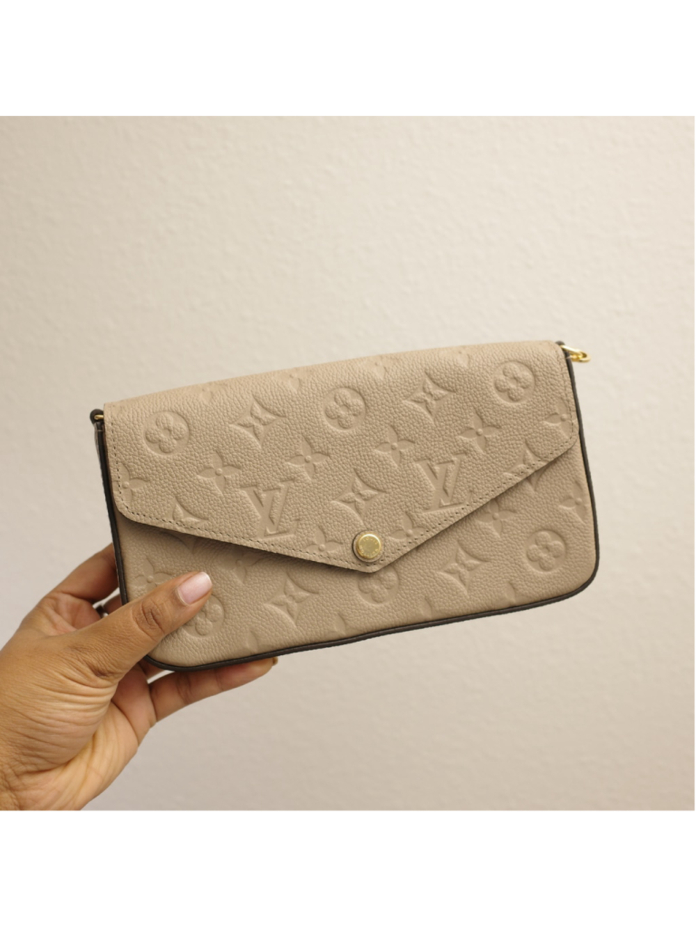 LOUIS VUITTON Turtledove Felice Pochette NEW WITH INSERTS